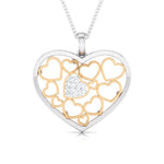 Load image into Gallery viewer, Heart of Hearts Rose Gold &amp; Platinum Pendant with Diamonds JL PT P 8105   Jewelove.US
