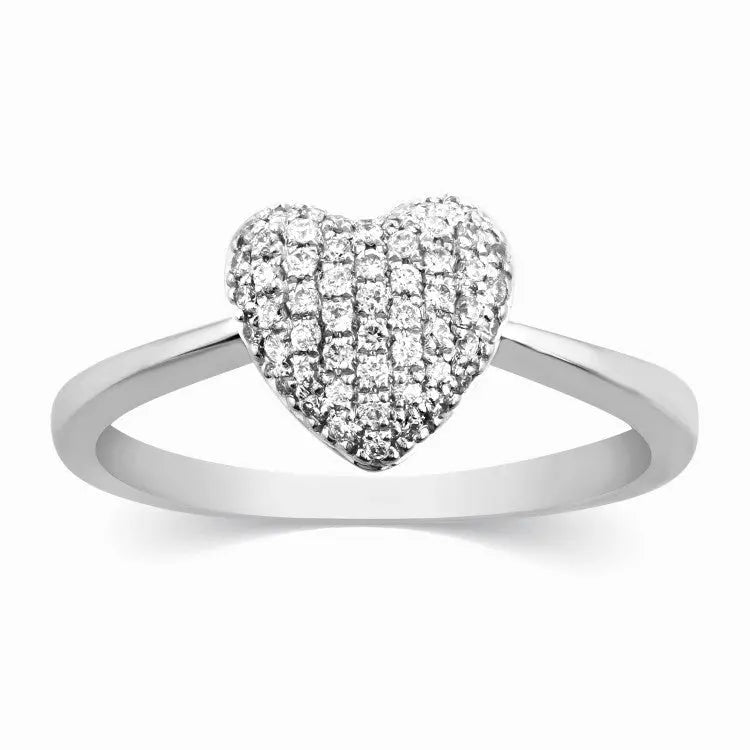 Heart of Love White Gold Ring for Women JL AU 111  VVS-GH Jewelove