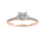 Load image into Gallery viewer, 70-Pointer Heart Cut Solitaire Diamond Split Shank 18K Rose Gold Ring JL AU 1243R-B   Jewelove.US
