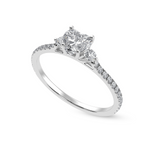 Load image into Gallery viewer, 50-Pointer Heart Cut Solitaire Diamond Accents Shank Platinum Ring JL PT 1243-A   Jewelove.US
