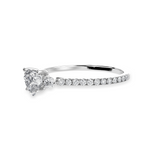 Load image into Gallery viewer, 70-Pointer Heart Cut Solitaire Diamond Accents Shank Platinum Ring JL PT 1243-B   Jewelove.US
