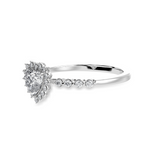 Load image into Gallery viewer, 50-Pointer Heart Cut Solitaire Halo Diamond Shank Platinum Ring JL PT 1251-A   Jewelove.US
