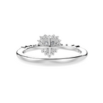 Load image into Gallery viewer, 50-Pointer Heart Cut Solitaire Halo Diamond Shank Platinum Ring JL PT 1251-A   Jewelove.US

