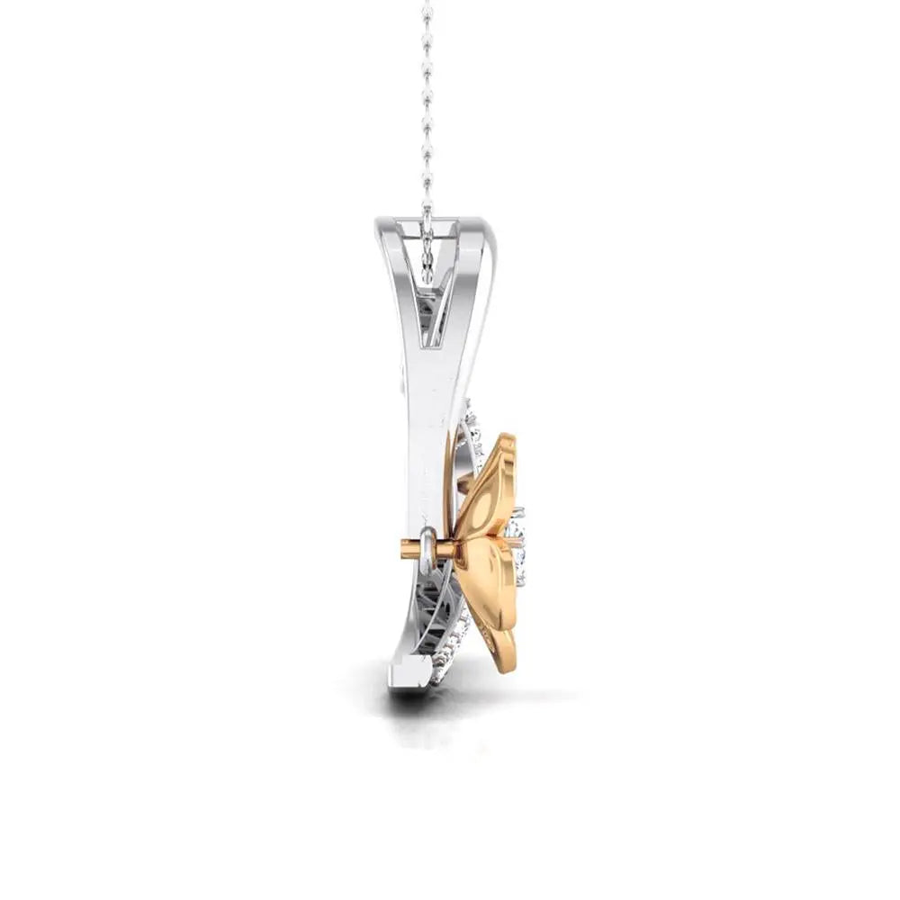 Hearty with a Flower Platinum Pendant with Diamonds JL PT P 8110   Jewelove.US