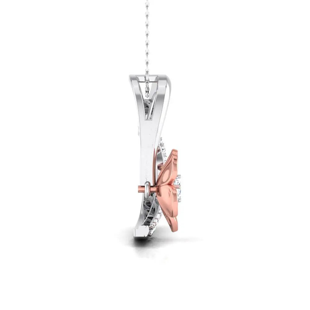 Hearty with a Flower Platinum Pendant with Diamonds JL PT P 8110   Jewelove.US