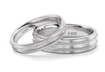 Load image into Gallery viewer, Hi-polish Rope style Platinum Love Bands JL PT 114   Jewelove

