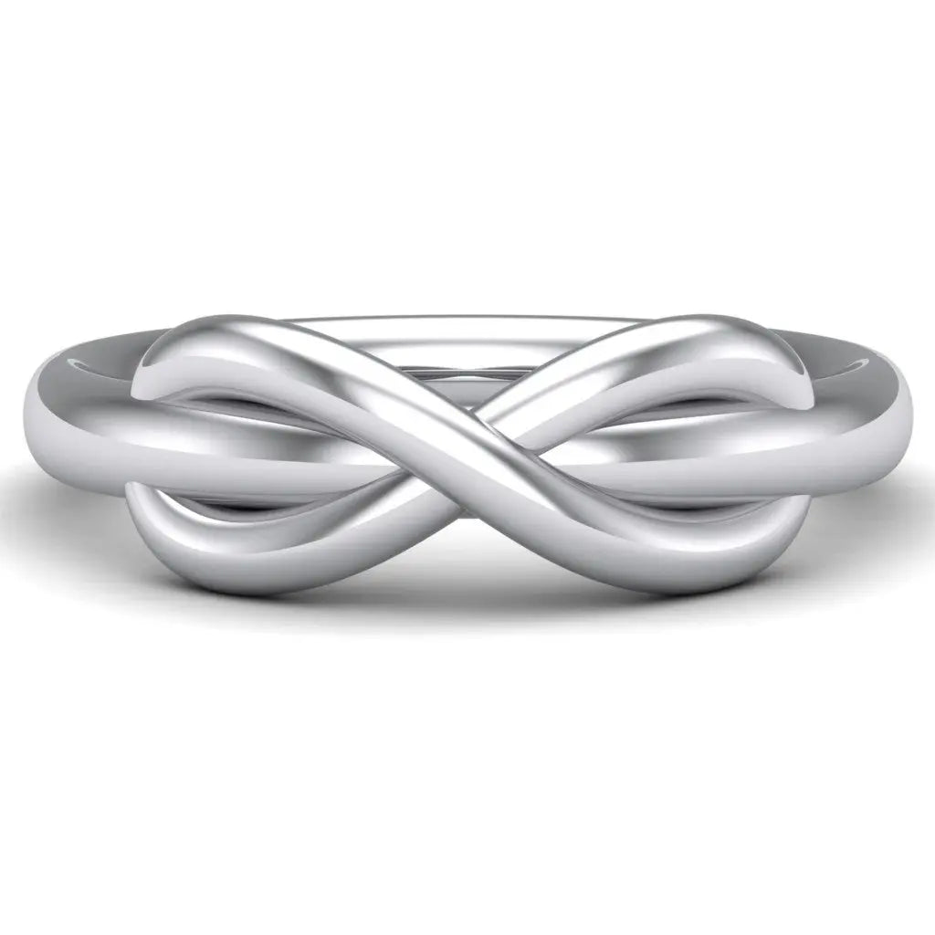 Men's Infinity Ring, White Gold Infinity Ring, Infinity Wedding Band,  Infinity Band Ring, Infinity Knot Ring, Men's Gold Wedding Ring, - Etsy