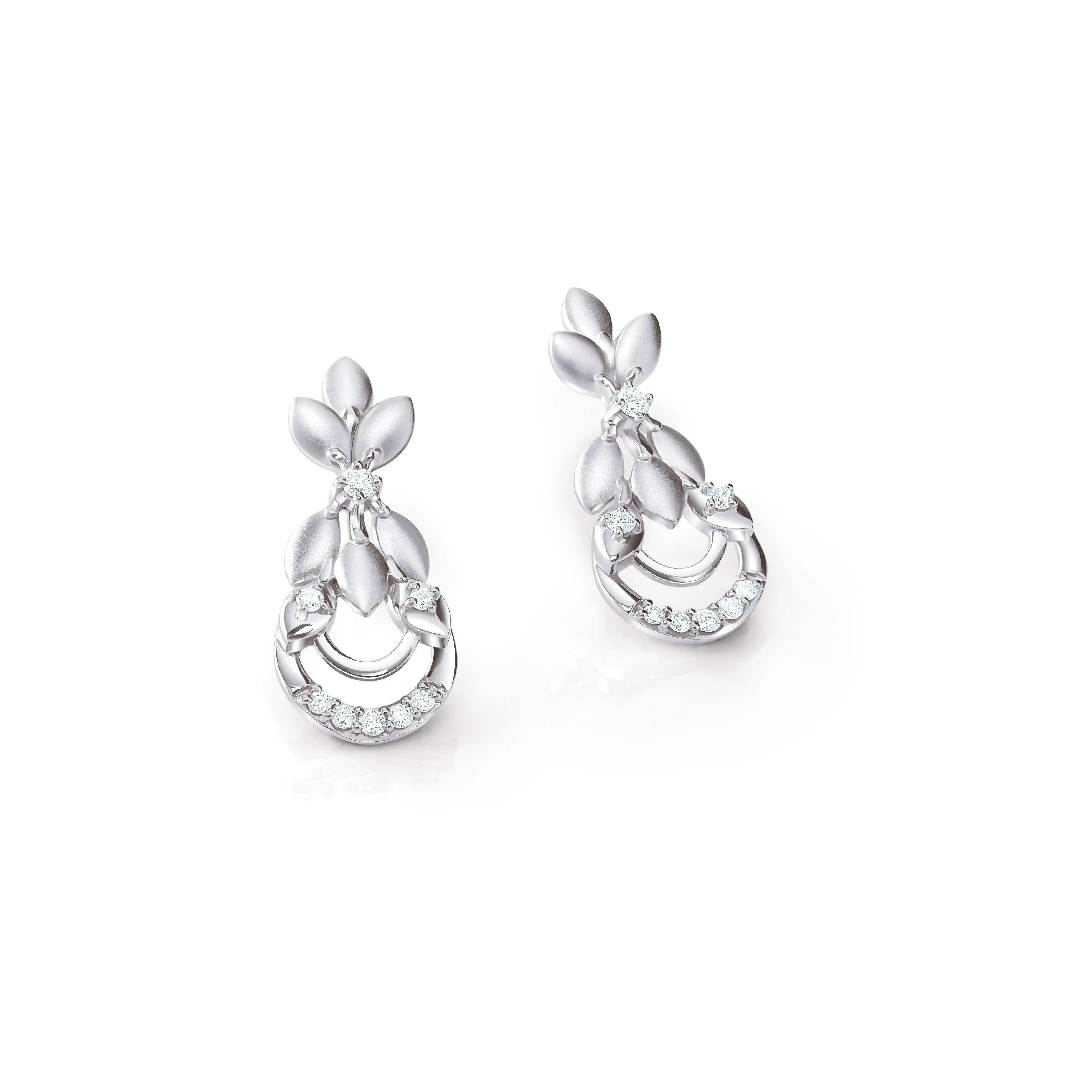 Infinity Platinum Evara Diamond Necklace & Earrings with Diamond Studded Chain for Women JL PTN 174   Jewelove.US