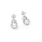 Load image into Gallery viewer, Infinity Platinum Evara Diamond Necklace &amp; Earrings with Diamond Studded Chain for Women JL PTN 174   Jewelove.US
