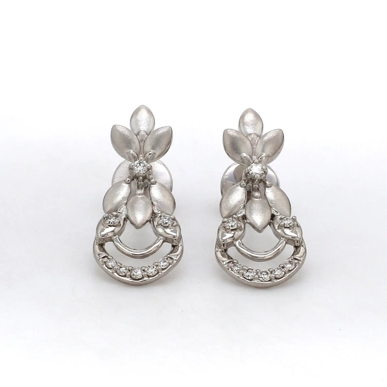 Infinity Platinum Evara Diamond Necklace & Earrings with Diamond Studded Chain for Women JL PTN 174  Earrings Jewelove.US