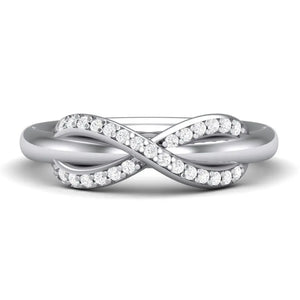 Infinity Platinum Ring with Diamonds for Women JL PT 460   Jewelove