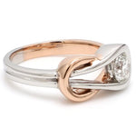 Load image into Gallery viewer, Infinity Platinum Rose Gold Solitaire Ring for Women JL PT 468-A   Jewelove.US
