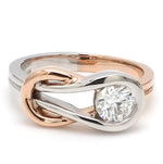 Load image into Gallery viewer, Infinity Platinum Rose Gold Solitaire Ring for Women JL PT 468-A   Jewelove.US
