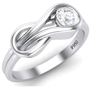 Infinity Platinum Solitaire Ring for Women JL PT 468   Jewelove