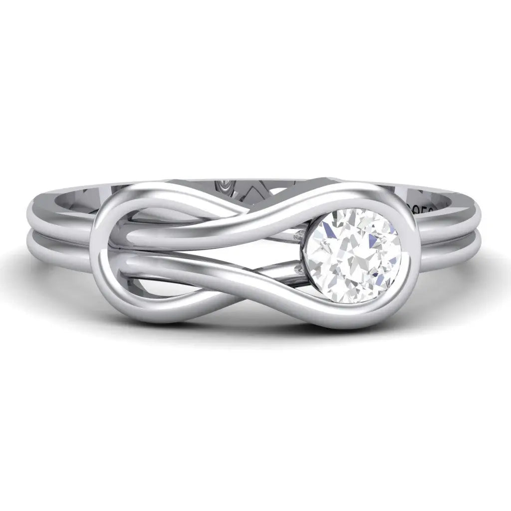 Infinity Platinum Solitaire Ring for Women JL PT 468  G-VVS Jewelove