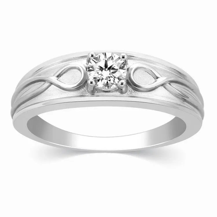 Infinity Solitaire Ring for Men in Platinum JL PT 444   Jewelove