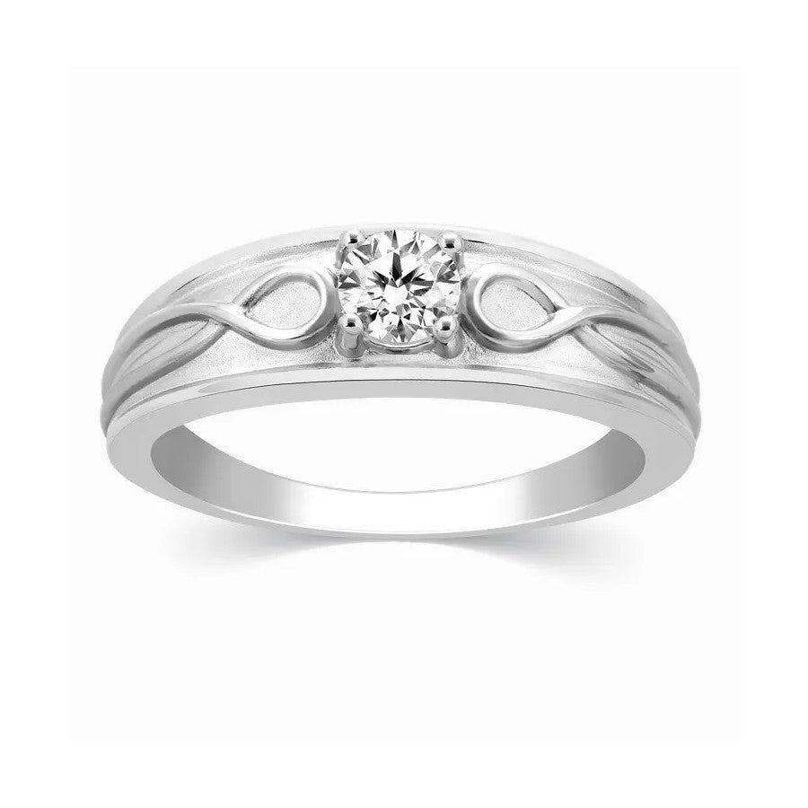 2-Carat Lab Grown Solitaire Infinity Ring for Men in Platinum JL PT LG G 444-D