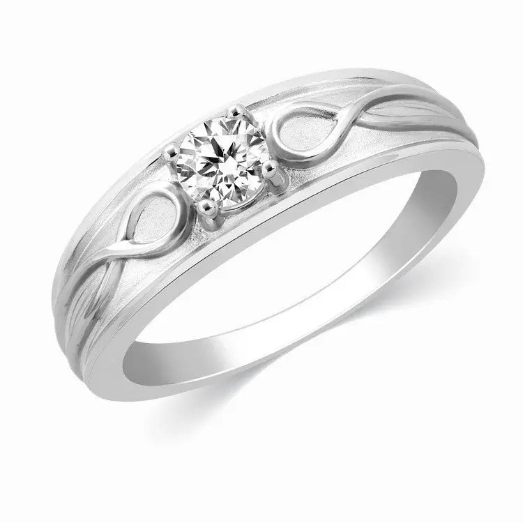 50-Pointer Lab Grown Solitaire Infinity Ring for Men in Platinum JL PT LG G 444