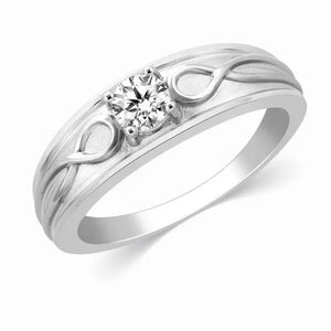 1-Carat Lab Grown Solitaire Infinity Ring for Men in Platinum JL PT LG G 444-B