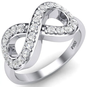 Infinity of Love Platinum Diamond Ring for Women JL PT 458   Jewelove