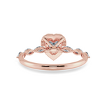 Load image into Gallery viewer, 70-Pointer Heart Cut Solitaire Halo Diamonds with Marquise Diamonds Accents 18K Rose Gold Ring JL AU 1273R-B   Jewelove.US
