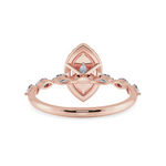 Load image into Gallery viewer, 70-Pointer Marquise Cut Solitaire Halo Diamonds Accents 18K Rose Gold Ring JL AU 1274R-B   Jewelove.US

