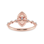 Load image into Gallery viewer, 50-Pointer Marquise Cut Solitaire Halo Diamonds Accents 18K Rose Gold Ring JL AU 1274R-A   Jewelove.US
