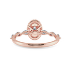 Load image into Gallery viewer, 70-Pointer Oval Cut Solitaire Halo Diamonds with Marquise Cut Accents 18K Rose Gold Ring JL AU 1275R-B   Jewelove.US
