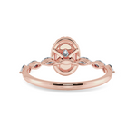 Load image into Gallery viewer, 50-Pointer Oval Cut Solitaire Halo Diamonds with Marquise Cut Accents 18K Rose Gold Ring JL AU 1275R-A   Jewelove.US

