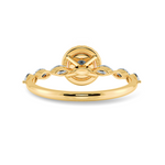 Load image into Gallery viewer, 50-Pointer Solitaire Halo Diamond with Marquise Cut Diamond Accents 18K Yellow Gold Ring JL AU 1278Y-A   Jewelove.US
