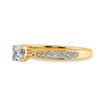 Load image into Gallery viewer, 70-Pointer Cushion Cut Solitaire Diamond Shank 18K Yellow Gold Ring JL AU 1279Y-B   Jewelove.US
