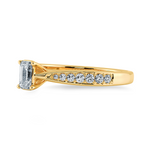 Load image into Gallery viewer, 70-Pointer Emerald Cut Solitaire Diamond Shank 18K Yellow Gold Ring JL AU 1280Y-B   Jewelove.US
