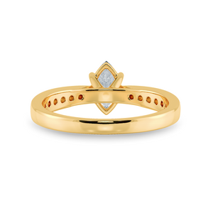 70-Pointer Marquise Cut Solitaire Diamond Shank 18K Yellow Gold Ring JL AU 1282Y-B   Jewelove.US