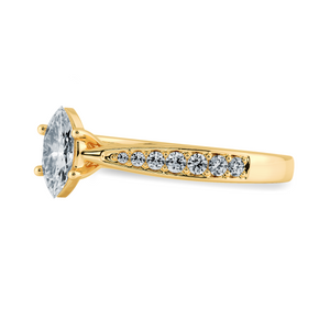 70-Pointer Marquise Cut Solitaire Diamond Shank 18K Yellow Gold Ring JL AU 1282Y-B   Jewelove.US