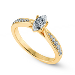 Load image into Gallery viewer, 70-Pointer Marquise Cut Solitaire Diamond Shank 18K Yellow Gold Ring JL AU 1282Y-B   Jewelove.US
