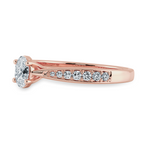 Load image into Gallery viewer, 70-Pointer Oval Cut Solitaire Diamond Shank 18K Rose Gold Ring JL AU 1283R-B   Jewelove.US
