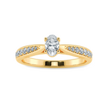 Load image into Gallery viewer, 70-Pointer Oval Cut Solitaire Diamond Shank 18K Yellow Gold Ring JL AU 1283Y-B   Jewelove.US

