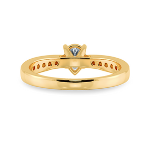 70-Pointer Pear Cut Solitaire Diamond Shank 18K Yellow Gold Ring JL AU 1284Y-B   Jewelove.US