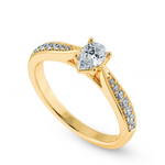 Load image into Gallery viewer, 70-Pointer Pear Cut Solitaire Diamond Shank 18K Yellow Gold Ring JL AU 1284Y-B   Jewelove.US
