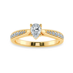 Load image into Gallery viewer, 50-Pointer Pear Cut Solitaire Diamond Shank 18K Yellow Gold Ring JL AU 1284Y-A   Jewelove.US
