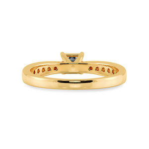 70-Pointer Princess Cut Solitaire Diamond Shank 18K Yellow Gold Ring JL AU 1285Y-B   Jewelove.US