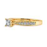 Load image into Gallery viewer, 50-Pointer Princess Cut Solitaire Diamond Shank 18K Yellow Gold Ring JL AU 1285Y-A   Jewelove.US

