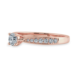 50-Pointer Solitaire Diamond Shank 18K Rose Gold Ring JL AU 1286R-A   Jewelove.US