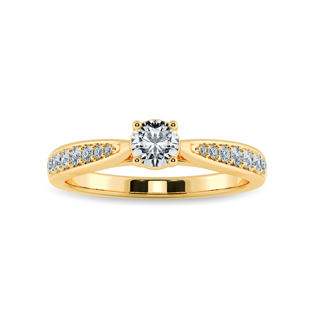 70-Pointer Solitaire Diamond Shank 18K Yellow Gold Ring JL AU 1286Y-B   Jewelove.US