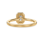 Load image into Gallery viewer, 50-Pointer Emerald Cut Solitaire Halo Diamond Shank 18K Yellow Gold Ring JL AU 1288Y-A   Jewelove.US
