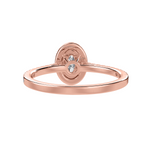 Load image into Gallery viewer, 70-Pointer Oval Cut Solitaire Halo Diamond Shank 18K Rose Gold Ring JL AU 1291R-B   Jewelove.US
