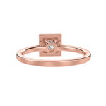 Load image into Gallery viewer, 50-Pointer Princess Cut Solitaire Halo Diamond Shank 18K Rose Gold Ring JL AU 1293R-A   Jewelove.US
