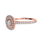 Load image into Gallery viewer, 70-Pointer Cushion Cut Solitaire Double Halo Diamond Shank 18K Rose Gold Ring JL AU 1295R-B   Jewelove.US
