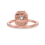 Load image into Gallery viewer, 50-Pointer Emerald Cut Solitaire Double Halo Diamond Shank 18K Rose Gold Ring JL AU 1296R-A   Jewelove.US
