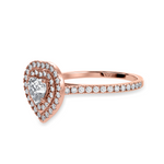 Load image into Gallery viewer, 70-Pointer Heart Cut Solitaire Double Halo Diamond Shank 18K Rose Gold Ring JL AU 1297R-B   Jewelove.US
